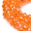 Transparent Electroplate Glass Beads Strands GLAA-F029-2mm-C11-3
