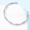 304 Stainless Steel Cuff Bangles BJEW-B150-01P-3