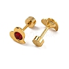 Heart Crystal Rhinestone Ear Fake Plugs EJEW-H105-21G-B-2