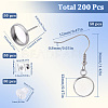 50Pcs 304 Stainless Steel Earring Hooks & 50Pcs Stud Earring Findings STAS-SC0008-68-2