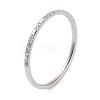304 Stainless Steel Micro Pave Clear Cubic Zirconia Finger Rings RJEW-B068-01C-P-1