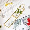 Brass Glass Hanging Photo Frame HJEW-SZ0001-01G-4