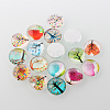 Tree of Life Printed Half Round/Dome Glass Cabochons X-GGLA-A002-15mm-GG-2