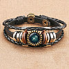 12 Constellations PU Leather Multi-strand Bracelets WGFD09F-09-1