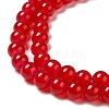 Baking Paint Imitation Jade Glass Round Bead Strands DGLA-Q021-8mm-05-4
