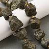 Raw Rough Natural Pyrite Beads Strands G-Z087-B17-1