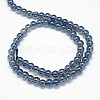 Electroplate Crystal Glass Round Beads Strands EGLA-F037-6mm-A03-3