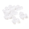 3-Petal Transparent Acrylic Bead Caps X-OACR-A017-11-4