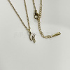 304 Stainless Steel Letter Pendant Necklaces NJEW-WH0027-04Y-G-NR-1