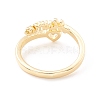 Word Mom Heart Cuff Ring KK-K262-04G-3