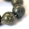 Natural Serpentine/Green Lace Stone Round Bead Strands G-E334-8mm-14-4