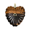Natural Tiger Eye Carved Pendants G-C276-01G-04-1