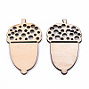 Unfinished Natural Poplar Wood Big Pendants WOOD-S045-119-2