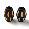 Schima Wood Carved European Beads WD-CBACBB7-01B-1