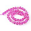 Synthetic Moonstone Beads Strands G-R375-8mm-B01-2