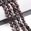 Dyed Natural Sesame Jasper Beads Strands G-T139-8mm-47D-1