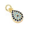 Brass Micro Pave Cubic Zirconia Pendants X-KK-U056-09G-2