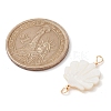 Natural Freshwater Shell Connector Charms PALLOY-JF02442-01-2