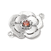 Brass Pave Glass Connector Charms KK-Z073-32P-03-2