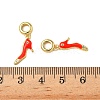Brass Micro Pave Clear Cubic Zirconia European Dangle Charms KK-K293-52G-3