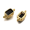 Real 18K Gold Plated Brass Micro Pave Cubic Zirconia Links Connectors ZIRC-L100-009G-04-2
