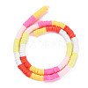Fixed 6 Color Handmade Polymer Clay Bead Strands CLAY-S096-029P-2