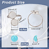 ARRICRAFT DIY Flat Round Cuff Ring Making Kit STAS-AR0001-70-2