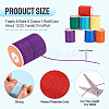 8 Rolls 8 Colors Round Waxed Polyester Cord YC-TA0001-26-3