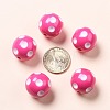 Chunky Bubblegum Opaque Acrylic Round Beads X-SACR-S146-24mm-07-5