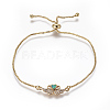 Adjustable Brass Bolo Bracelets BJEW-L618-03G-2