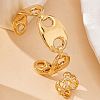 Coffee Bean Alloy Cuff Bangles & Rings Sets FS-WG0F6B5-01-5