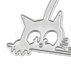 Cat Shape Carbon Steel Cutting Dies Stencils X-DIY-R079-027-4