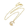 Brass Micro Pave Clear Cubic Zirconia Pendants Necklaces NJEW-K269-05G-01-2