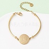 Religion 304 Stainless Steel Link Bracelets for Women BJEW-F524-02B-G-1