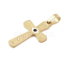 Ion Plating(IP) 304 Stainless Steel Enamel Rhinestone Pendants STAS-Q325-05C-G-2