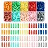 80G 10 Colors Baking Paint Glass Twist Bugle Beads SEED-TA0001-47-1