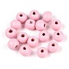 Spray Painted Round Natural Schima Wood Beads WOOD-A018-6mm-05-1