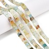 Natural Flower Amazonite Beads Strands G-T139-6x6-31A-1