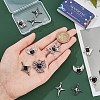16Pcs 8 Style Rack Plating Alloy Glass Pendants FIND-SC0005-03-3