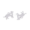 Non-Tarnish 304 Stainless Steel Puppy Silhouette Charms STAS-Q201-T086-2