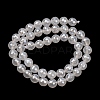 Electroplated Natural Agate Beads Strands G-B191-A07-8mm-20-4
