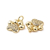 Rack Plating Brass Micro Pave Cubic Zirconia Charms KK-C008-36G-3
