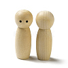 Unfinished Wooden Peg Dolls Display Decorations WOOD-E015-01H-1