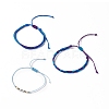 3Pcs 3 Style Plastic Braided Bead Bracelets Set BJEW-B065-10B-3