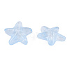 Transparent Spray Painted Glass Beads GLAA-N035-027-C02-3