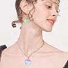 18Pcs 9 Colors Spray Painted Glass Pendants GLAA-YW0004-31-6