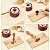 Brass Wax Seal Stamp with Rosewood Handle AJEW-WH0412-0013-3