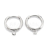 Rack Plating Brass Huggie Hoop Earrings Finding LS-KK-D063-05P-1