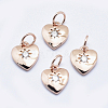Brass Micro Pave Cubic Zirconia Charms RB-I078-67RG-NR-1