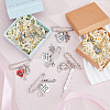 SUPERFINDINGS 8Pcs 8 Style Nurse's Cap & Infusion Bottle & Caduceus Alloy Charms Safety Pin Brooch JEWB-FH0001-24-4